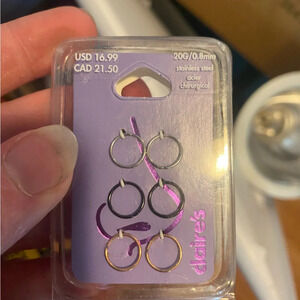 3 pack of Claire’s nose rings
